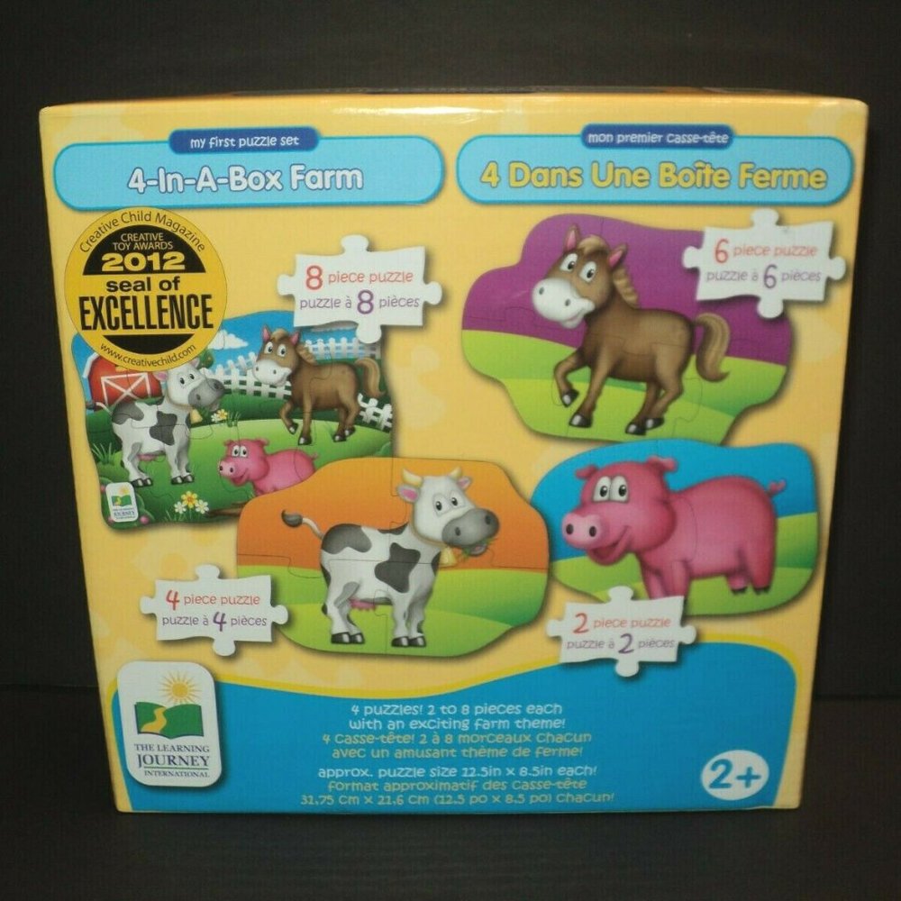 The Learning Journey Int'l My First Puzzle Set Ages 2+ Farm Animals 4 puzzles